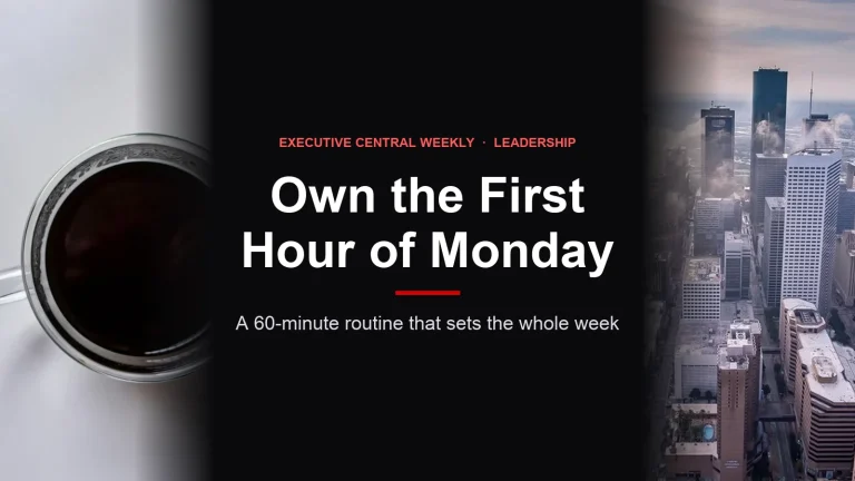 What the Best Leaders Do in the First Hour of Monday: featured image